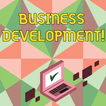 Writing note showing Business Development. Business photo showcasing Develop and Stock Illustration