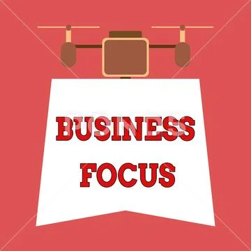 Writing note showing Business Focus. Business photo showcasing Serving the needs Stock Illustration