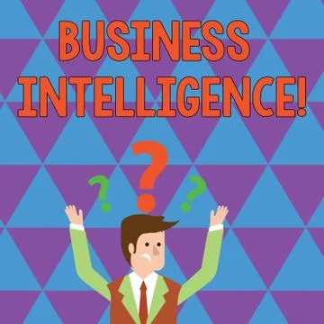 Writing note showing Business Intelligence. Business photo showcasing strategies Stock Illustration