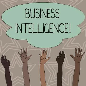Writing note showing Business Intelligence. Business photo showcasing strategies 스톡 일러스트