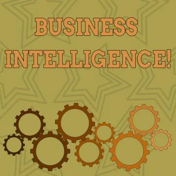 Writing note showing Business Intelligence. Business photo showcasing strategies 스톡 일러스트