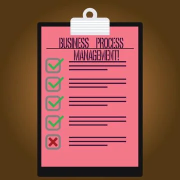 Writing note showing Business Process Management. Business photo showcasing イラスト素材