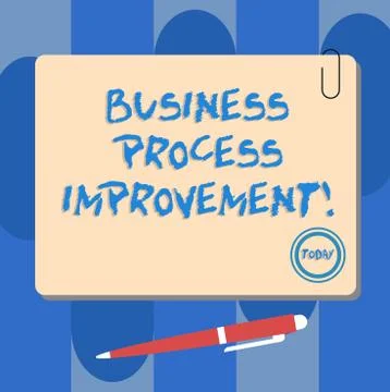 Writing note showing Business Process Improvement. Business photo showcasing Stock Illustration