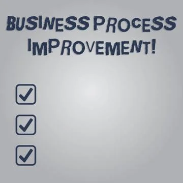 Writing note showing Business Process Improvement. Business photo showcasing 스톡 일러스트