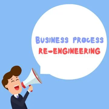 Writing note showing Business Process Re Engineering. Business photo showcasing Illustrazione stock