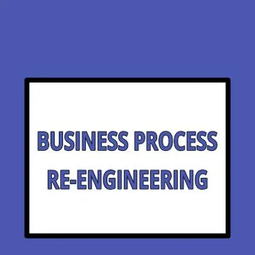 Writing note showing Business Process Re Engineering. Business photo showcasing Illustrazione stock
