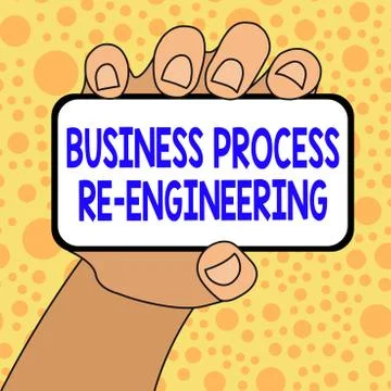Writing note showing Business Process Re Engineering. Business photo showcasing Stockillustratie