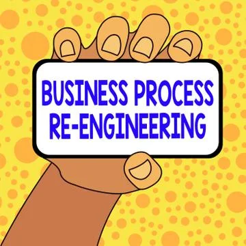 Writing note showing Business Process Re Engineering. Business photo showcasing Illustrazione stock