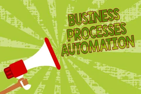 Writing note showing Business Processes Automation. Business photo showcasing Stock Illustration