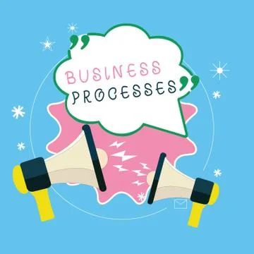 Writing note showing Business Processes. Business photo showcasing Methods pr イラスト素材