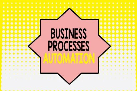 Writing note showing Business Processes Automation. Business photo showcasing Stock Illustration