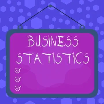 Writing note showing Business Statistics. Business photo showcasing Science of Stock Illustration