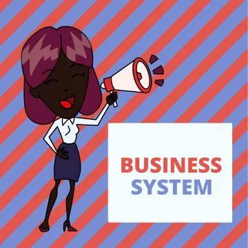 Writing note showing Business System. Business photo showcasing A method of 스톡 일러스트