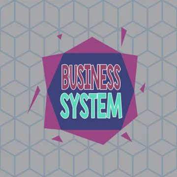 Writing note showing Business System. Business photo showcasing delivery Stock Illustration