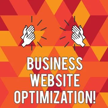 Writing note showing Business Website Optimization. Business photo showcasing Stock Illustration