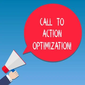 Writing note showing Call To Action Optimization. Business photo showcasing イラスト素材