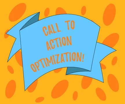 Writing note showing Call To Action Optimization. Business photo showcasing イラスト素材