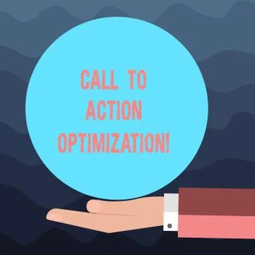 Writing note showing Call To Action Optimization. Business photo showcasing イラスト素材