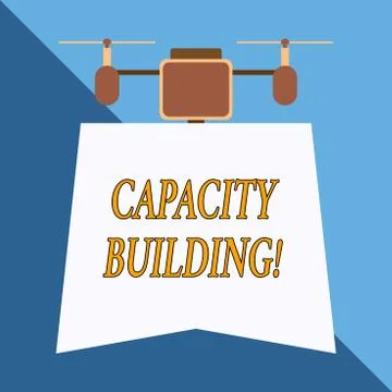 Writing note showing Capacity Building. Business photo showcasing Strengthen the Ilustración de archivo