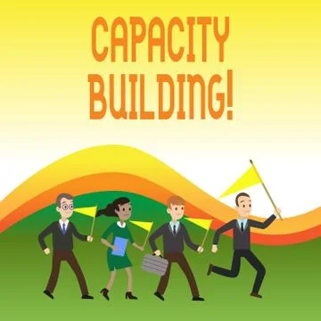 Writing note showing Capacity Building. Business photo showcasing Strengthen the Ilustración de archivo