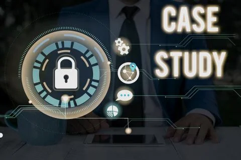 Writing note showing Case Study. Business photo showcasing research methodology Stock Photos