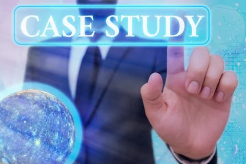 Writing note showing Case Study. Business photo showcasing analysis and a 写真素材