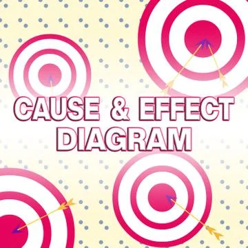 Writing note showing Cause and Effect Diagram. Business photo showcasing 스톡 일러스트