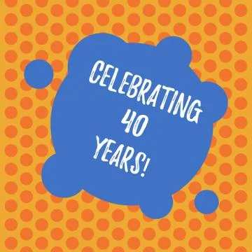 Writing note showing Celebrating 40 Years. Business photo showcasing Honoring イラスト素材