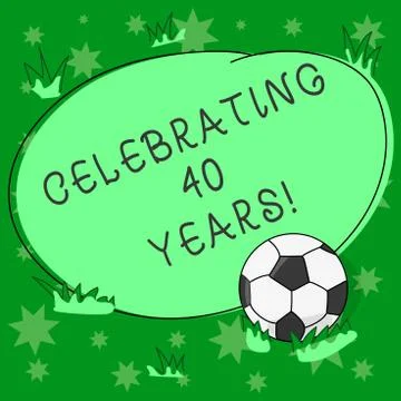Writing note showing Celebrating 40 Years. Business photo showcasing Honoring Stock Illustration