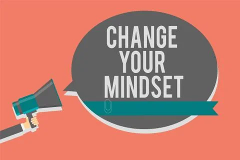 Writing note showing Change Your Mindset. Business photo showcasing replace y Stock Illustration