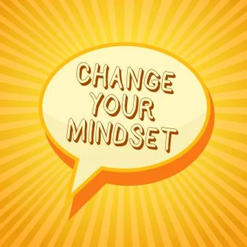Writing note showing Change Your Mindset. Business photo showcasing replace y Stock Illustration