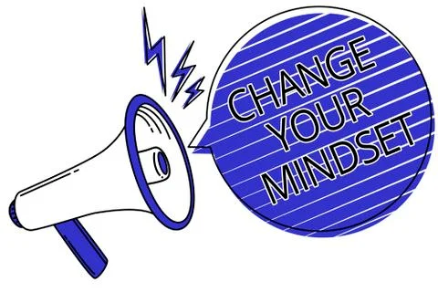 Writing note showing Change Your Mindset. Business photo showcasing replace y Stock Illustration