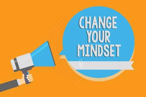 Writing note showing Change Your Mindset. Business photo showcasing replace y Stock Illustration