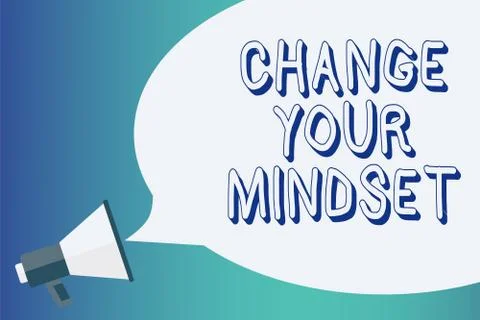 Writing note showing Change Your Mindset. Business photo showcasing replace y イラスト素材