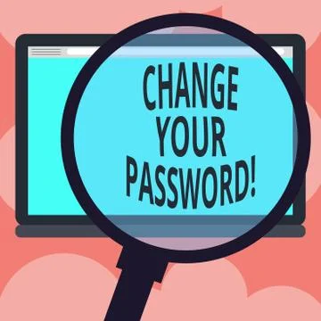 Writing note showing Change Your Password. Business photo showcasing Resetting Illustration