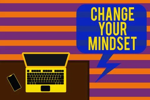 Writing note showing Change Your Mindset. Business photo showcasing replace your Stock Illustration