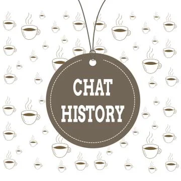 Writing note showing Chat History. Business photo showcasing archive of イラスト素材