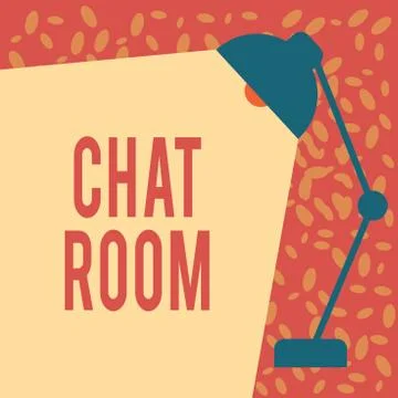 Writing note showing Chat Room. Business photo showcasing area on the Internet イラスト素材