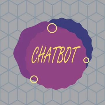 Writing note showing Chatbot. Business photo showcasing a kind of computer Stock Illustration