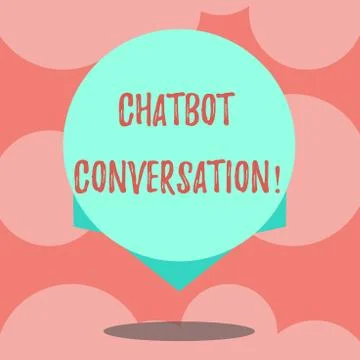 Writing note showing Chatbot Conversation. Business photo showcasing Chatting Stock Illustration