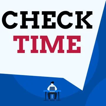 Writing note showing Check Time. Business photo showcasing instance of checking Illustrazione stock