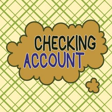 Writing note showing Checking Account. Business photo showcasing bank account Illustrazione stock