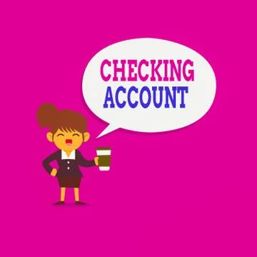 Writing note showing Checking Account. Business photo showcasing transactional Illustrazione stock