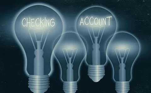 Writing note showing Checking Account. Business photo showcasing transactional Illustrazione stock