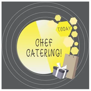 Writing note showing Chef Catering. Business photo showcasing Provides services イラスト素材