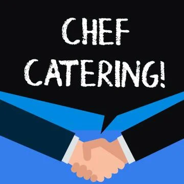 Writing note showing Chef Catering. Business photo showcasing Provides services イラスト素材