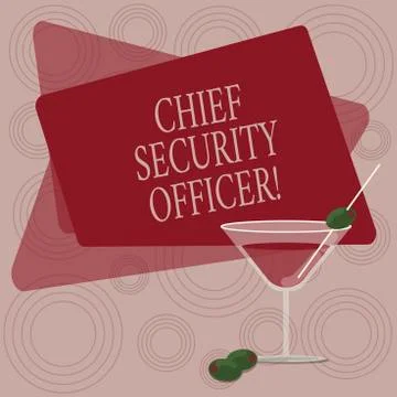 Writing note showing Chief Security Officer. Business photo showcasing Stock Illustration