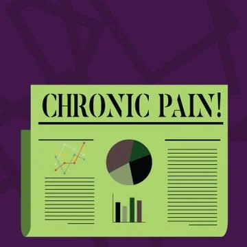Writing note showing Chronic Pain. Business photo showcasing normal sensation Illustrazione stock