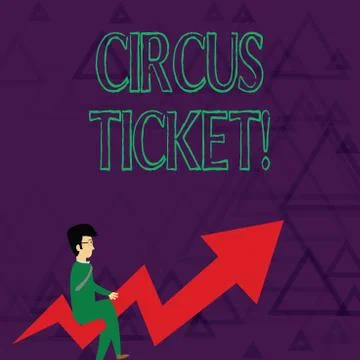 Writing note showing Circus Ticket. Business photo showcasing card that gives Ilustração Stock