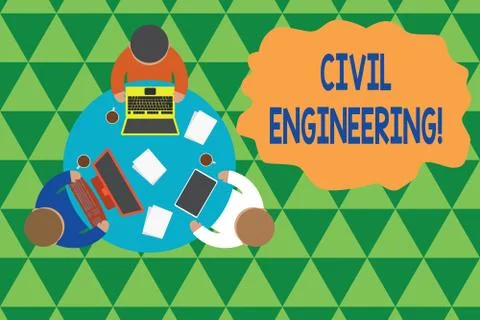 Writing note showing Civil Engineering. Business photo showcasing Planning Stock Illustration